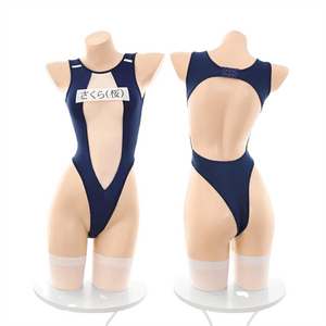 Seductive and alluring two-way open-crotch bodysuit subtly revealing and alluring lingerie sexy and innocent 1 piece.