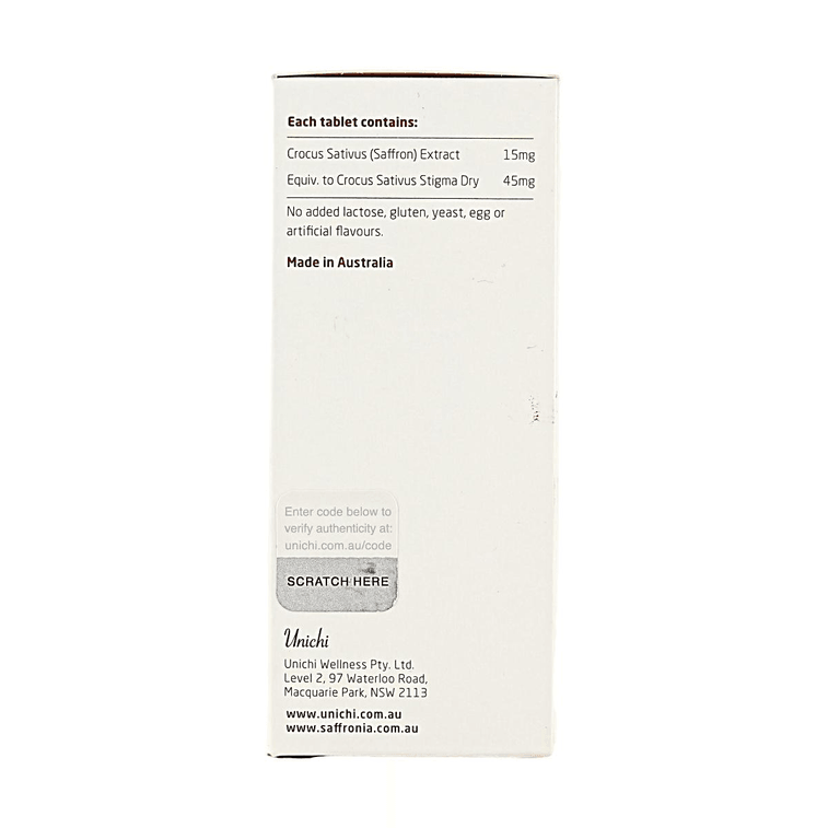 사프란 추출물 정제, 기분 개선, 스트레스 및 불안 완화, 수면 보조, 60정 3