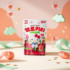 韩国SEOJU西洲x三丽鸥 HELLO KITTY造型苹果果冻软糖 43g