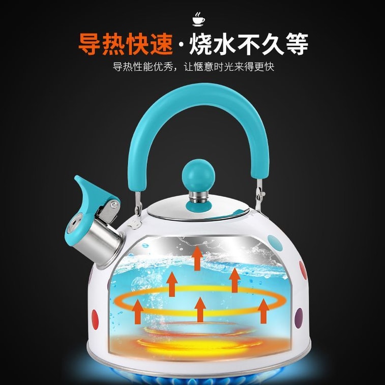 【中國直郵】 智家優選 HausRoland 燒水壺不鏽鋼防乾燒家用鳴笛水壺電磁爐煤氣爐通用1*只 4