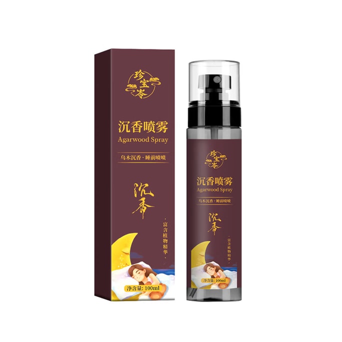 춘싱탕 진바오첸 침향 수면 스프레이 100ml [흑단 침향 라벤더 향] 숙면을 유도하고 신경을 안정시키며 스트레스를 해소해 줍니다. 침실 베개나 침대에 뿌리기에 적합합니다. 불면증, 뒤척이는 수면을 개선하고 출장, 시차 적응, 편안한 낮잠에 이상적입니다. 남녀 공용으로 가정이나 침실에서 사용하기 좋은 숙면 보조제입니다.