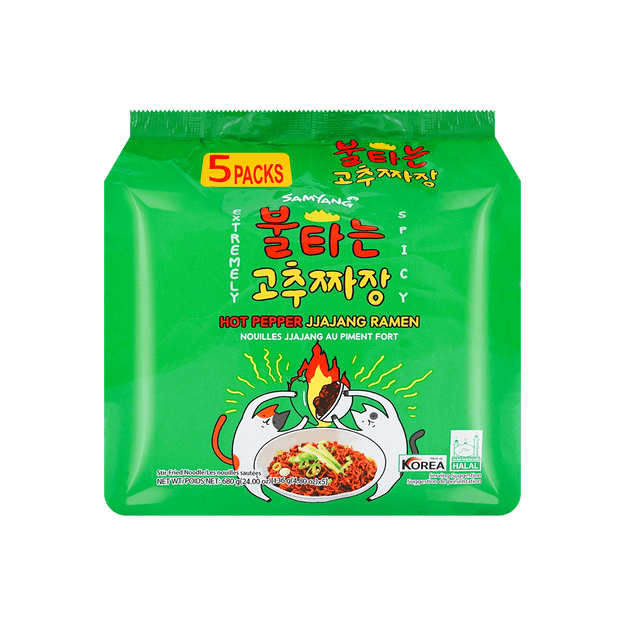 韩国samyang三养 青阳辣椒炸酱面 5包入 4.8oz