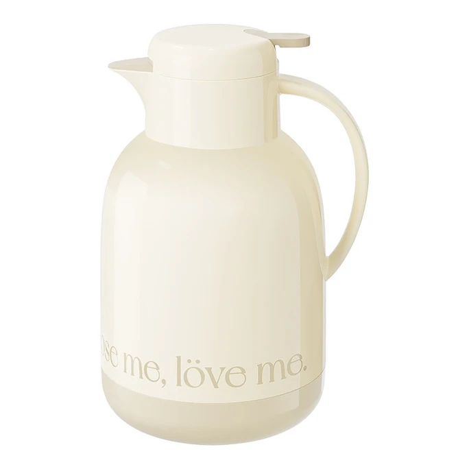 Thermos flask insulated water bottle hot water bottle small teapot large capacity cream white 1.3L 1 piece