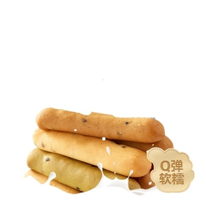 【中國直郵】 比比讚 手指麻薯軟麵包早餐整箱速食下午茶解饞零食休閒食品小吃【巧克力味+抹茶味+奶香味】50g*3袋