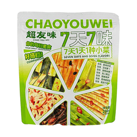 超友味 7天7味小菜 280g【7种口味不重样】【清爽解腻开胃咸菜榨菜贡菜萝卜等】