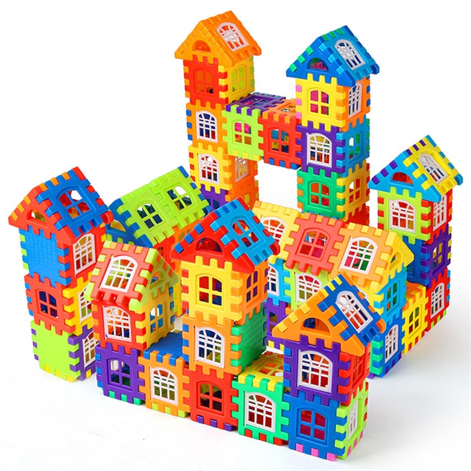 Large Size Simulation Modeling House Building Blocks Puzzle Toys 300 Pieces Bag + Free Drawing