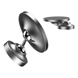 [중국 직배송] HSPM 맥세이프 양면 자석 휴대폰 홀더, 360도 회전 및 접이식 차량용 마운트, 접이식 양면 자석 [자석판 포함] - 실버, 1개