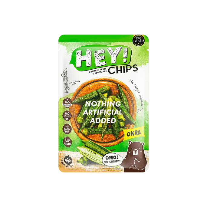 Okra Chips - Crispy Snack, 1.05oz