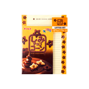 日本SUN-STAR太阳星 动漫Ginbis动物趣味系列 联名彩色内页信纸 印花横线信笺 动漫Ginbis动物趣味系列联名 巧克力星星玉米脆款