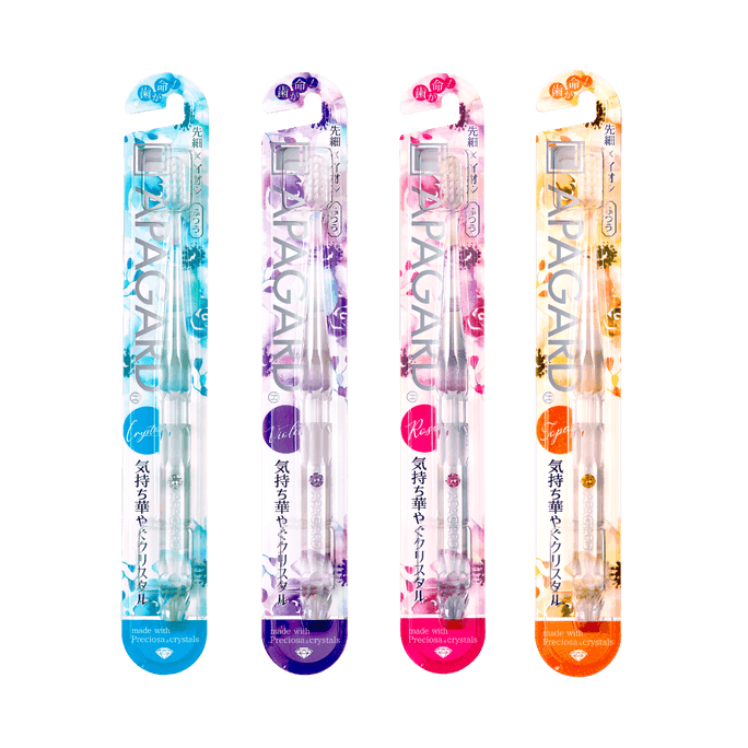 【日本直邮】 日本 APAGARD 水晶牙刷 细头牙刷 1支 颜色随机