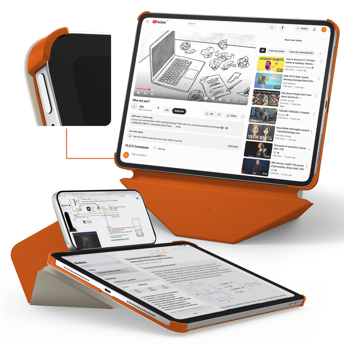 MOFT Dynamic Folio平板电脑灵动保护套 iPad mini 7th A17 Pro 2024 / 6th A15 2021 20+角度 自动唤醒/睡眠 超薄 沙滩白 带边角保护
