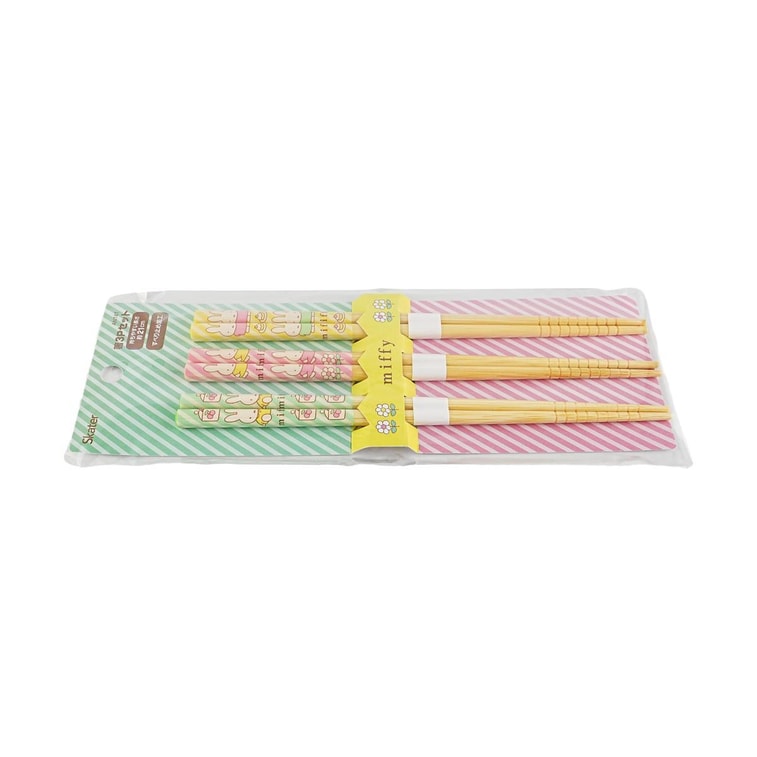 Miffy Bamboo Chopsticks, Non-Slip for Home Use, 8.3 inch, 3 Pairs Set 4