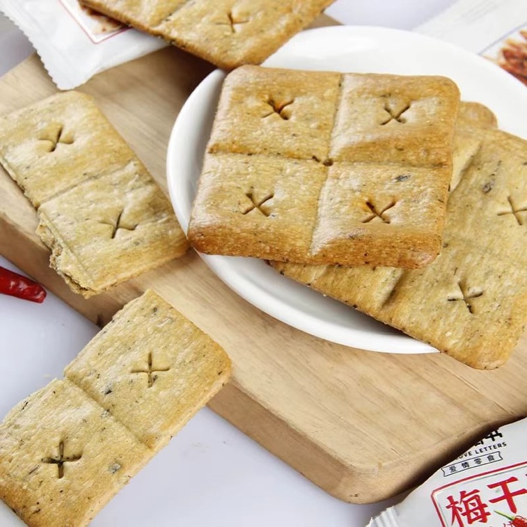 超友味 梅香脆 梅干菜脆饼 梅菜味 臻选品质好食材 入口酥脆 皮薄馅多 香脆不腻 208g 8