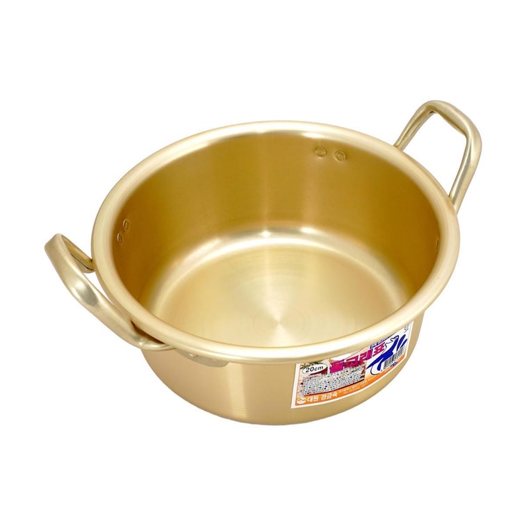 韓國傳統拉麵鍋 韓式經典雙耳煮麵鍋 導熱快易清潔家用泡麵鍋 20cm 4