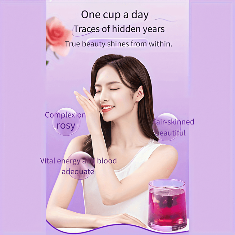 【Expédition directe du Canada】 Sifanda Mûre de Goji Noir et Rose Thé 3.53oz(100g, 5gx20P), Sachets de thé individuels pratiques à infuser, Thé santé pour femmes riche en anthocyanes, Cadeau pour amateurs de thé, Thé pour déesse Boisson relaxante d'après-midi 5