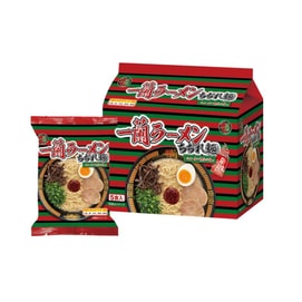 【日本直郵】 日本 一蘭拉麵 豚骨濃湯拉麵捲面 5袋入(散裝出貨)
