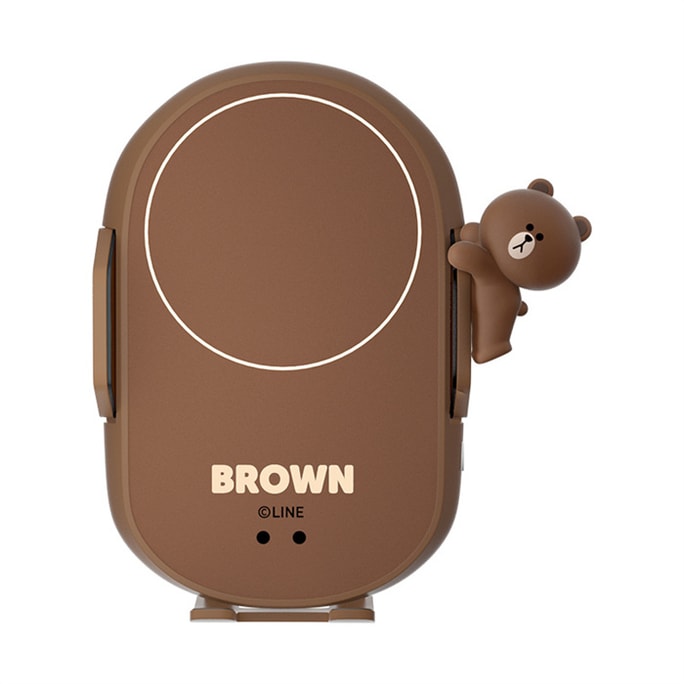 Air Vent Electric Cell Phone Holder Cartoon Induction Wireless Fast Charging Car Phone Holder Brown Bear