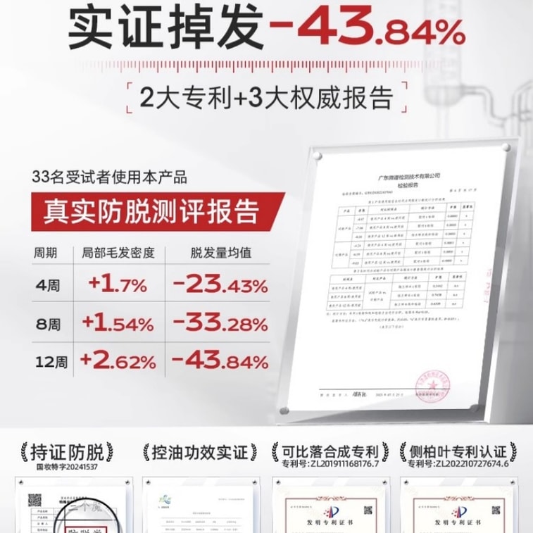 [중국 직배송] Three Magic Hairdressers Kobilo 생강 탈모 방지 샴푸 남성용, 오일 컨트롤, 볼륨 샴푸, 모발 강화 400ml 4