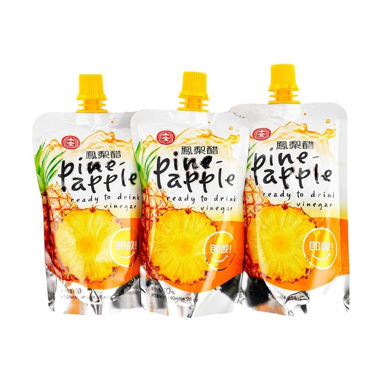 台湾十全 凤梨醋 果醋饮料  140ml*6包【清爽解腻 夏日必备】 3
