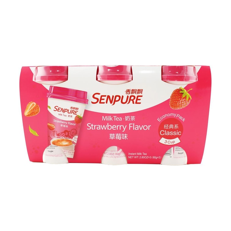 ナタデココ入りストロベリー風味ミルクティー 2.8oz*3 【クラシックシリーズ】【インスタントドリンク】 4