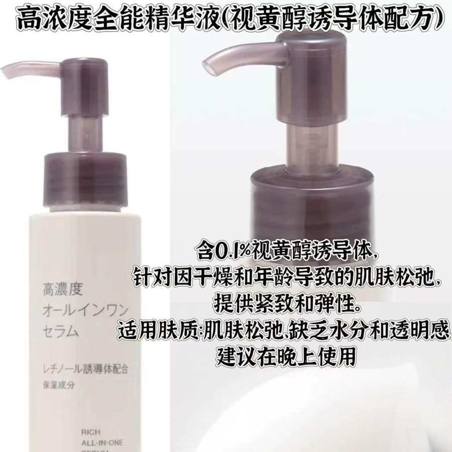 日本直送】無印良品 高濃度オールインワン美容液（レチノール誘導体0.1