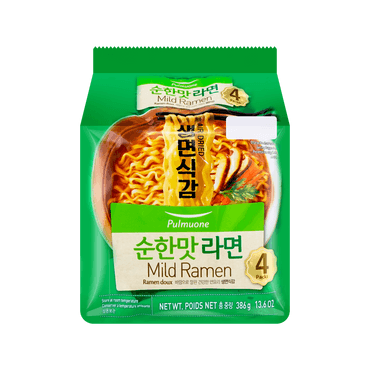 韩国PULMUONE圃美多 非油炸微辣味汤面 4包入