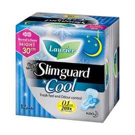 LAURIER Super Slim Guard Cool Night Sanitary Pads 30cm 12pcs