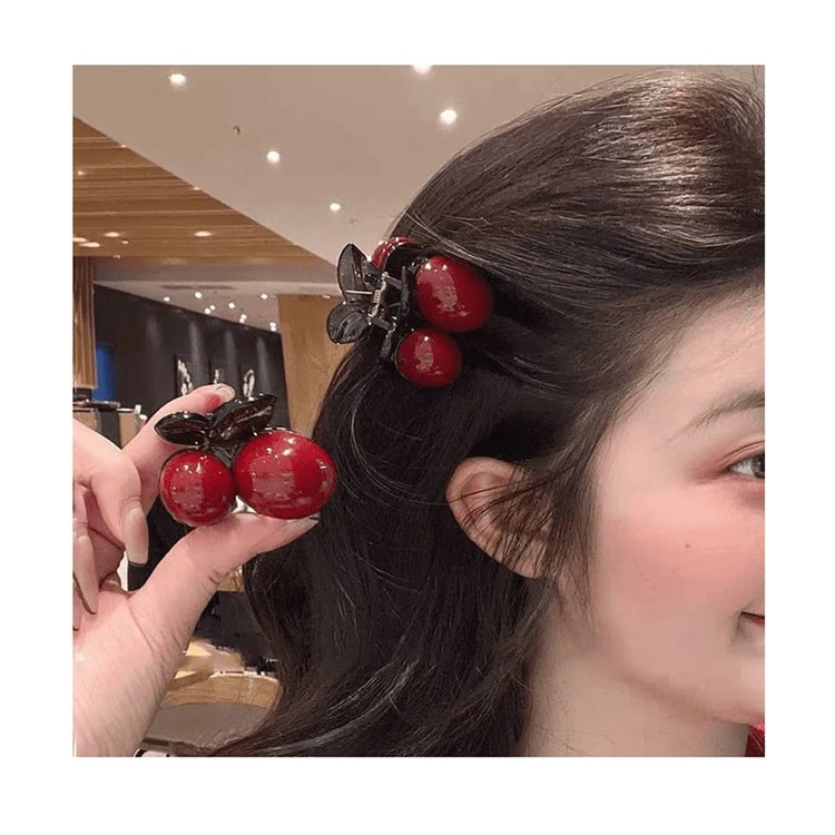 Smart Home スマートホーム アンケラ レッドチェリー ヘアクリップ *2