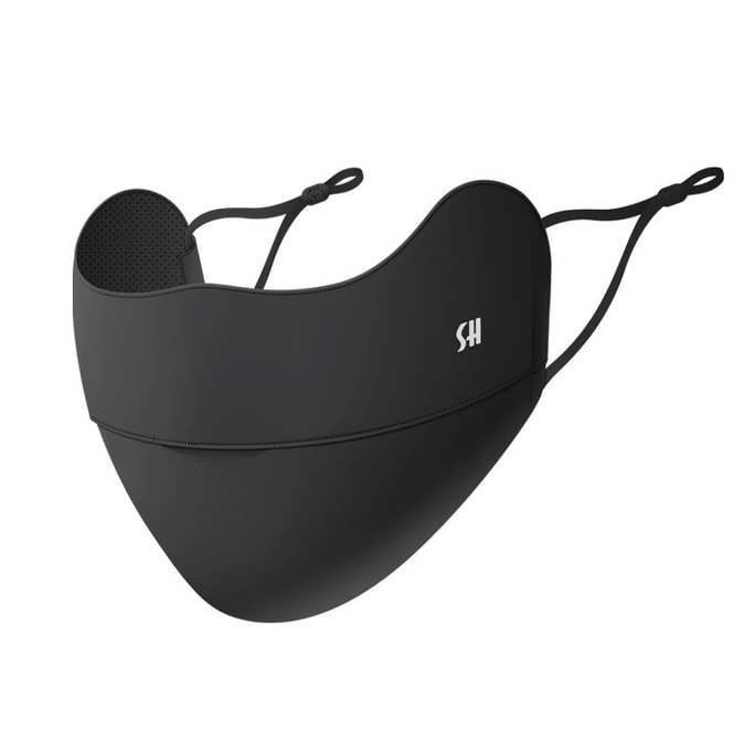 Fashion Summer Sunscreen Cycling Mask Scarf Ice Silk Full Face Covers Breathable With Ears Bandana Women black