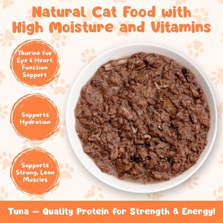 퀸즈캣앤뉴트리플랜(한국) - 순수 참치와 게살 레시피가 들어간 프리미엄 습식 사료, 5.64온스 캔 1개 3