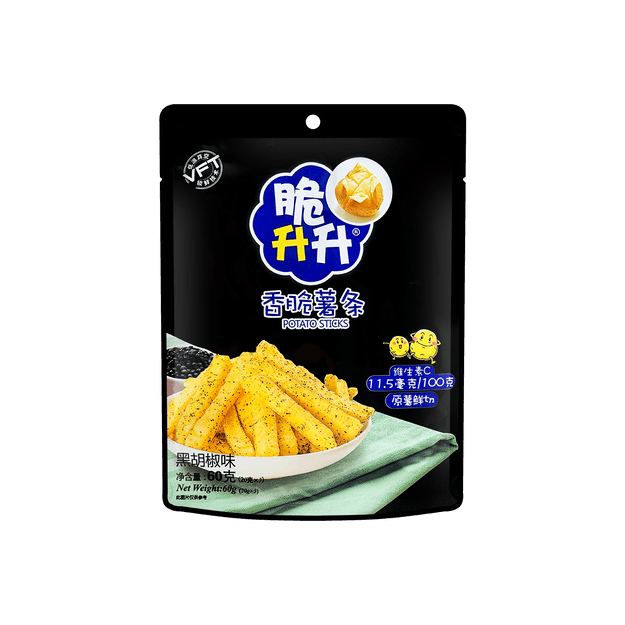 商品详情 - 【国货新品】脆升升 薯条黑胡椒味 60g - image  0