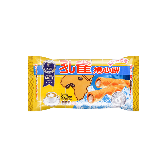 Peacock Wafer Roll Coffee Flavor 63g