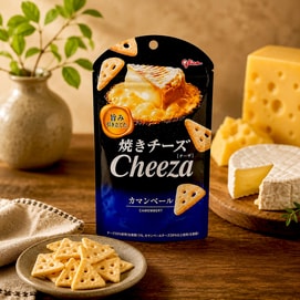 日本GLICO格力高 CHEEZA 卡门贝尔芝士脆片 32g【芝士含量超50%】