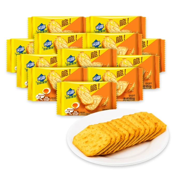 【中国直邮】 闲趣 自然清咸原味韧性饼干 儿童零食美味早餐22g*1