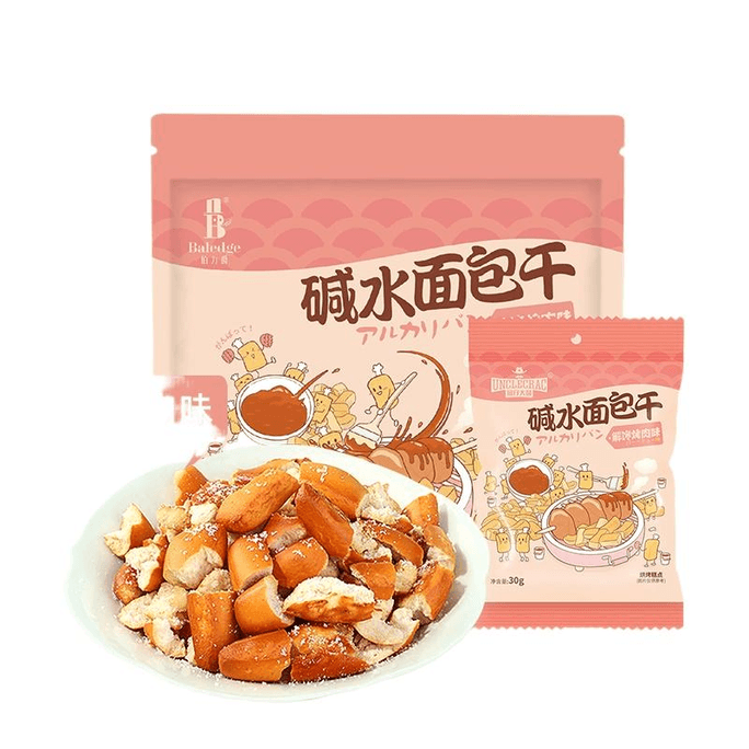 Boli Jue Twisted Dumpling, Alkali Water Bread, Barbecue Flavor,Casual Afternoon Tea Snacks 300g * 1 Bag
