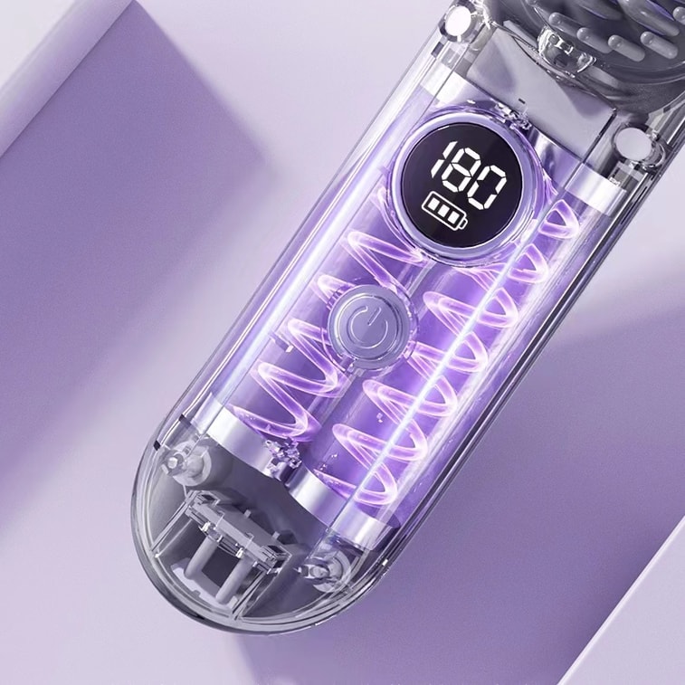 중국 HuiHao LCD 디스플레이 음이온 헤어 스트레이트너 무선 헤어 스트레이트 빗 화이트 1개 7