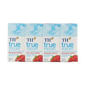 Yogurt UHT Drink , Strawberry Flavor , 4.61 fl oz *4 Packs