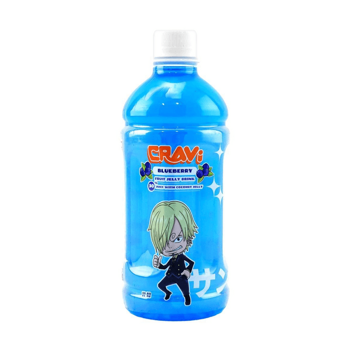 One Piece Sanji ,Jelly Fruits Drink Blueberry with Coconut Jelly, 11.8 fl oz