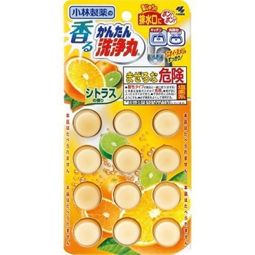 日本KOBAYASHI小林制药 管道清洗丸 #柑橘香 12个