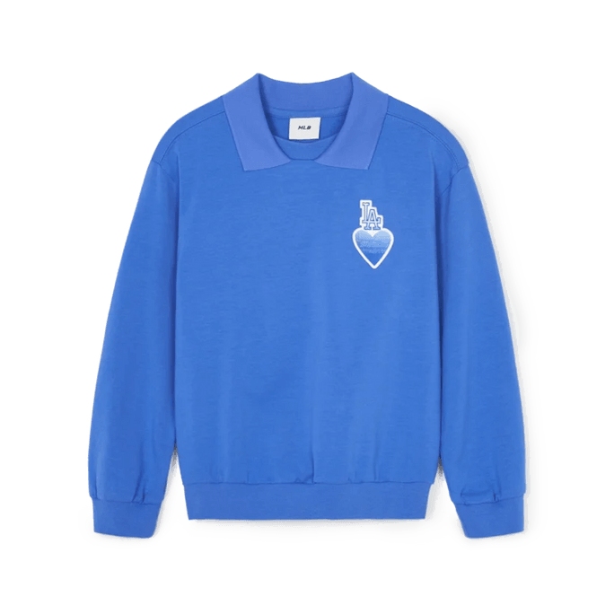 Unisex Kids Heart Collar Sweatshirt LA Dodgers Blue 110