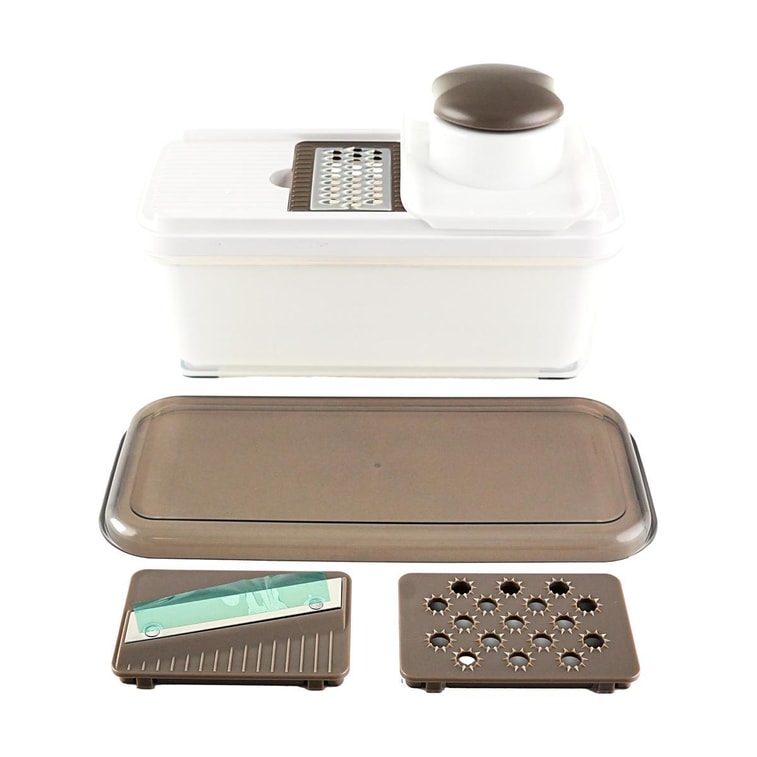 日本PEARL LIFE Simplice 蔬菜料理器 滤篮·碗套装 长方形 6