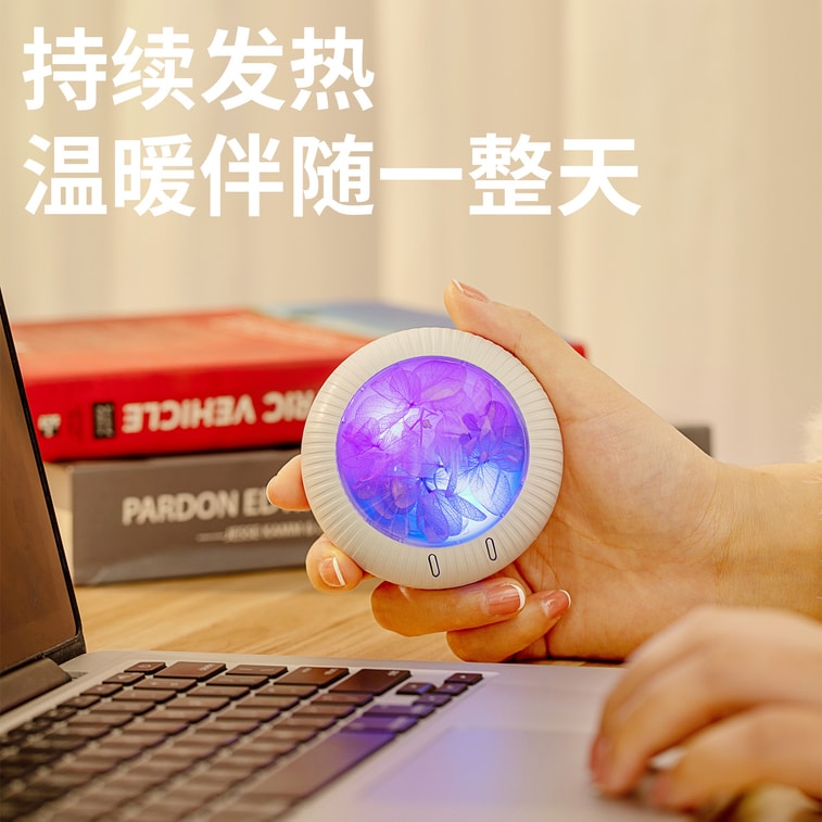 USB power bank portable winter heat pack pink 1 set 3