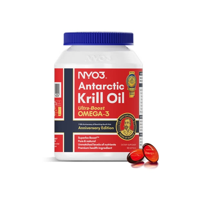 NYO3 Amundsen Edition Antarctic Krill Oil - 90 Capsules (500mg per serving)