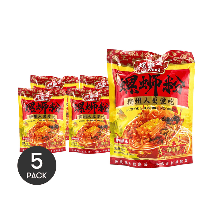 螺霸王 柳州螺螄粉 原味 加量版 330g【超多配料 一口滿BUFF!】