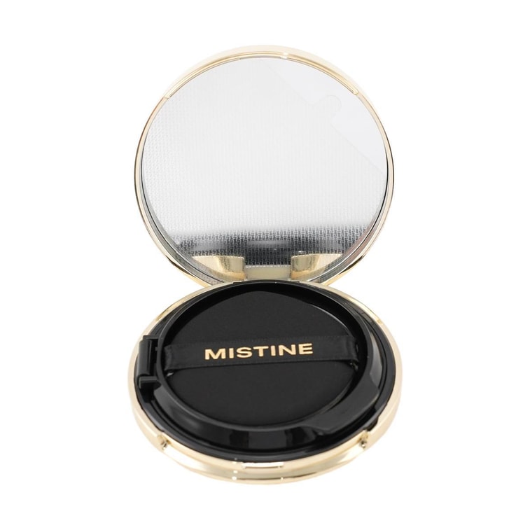 泰國MISTINE蜜絲婷 金氣墊 柔絨霧顏氣墊霜 一拍遮瑕 24h巨持妝控油 高遮瑕輕粉感 敏感肌膚可用 #金盒遮瑕款 LF100 透亮瓷白 適合亮白膚色 附贈替換芯 6
