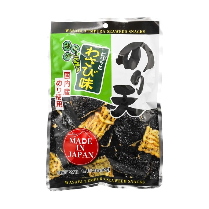 Wasabi Noriten - Spicy Tempura Seaweed Snacks, 1.4oz
