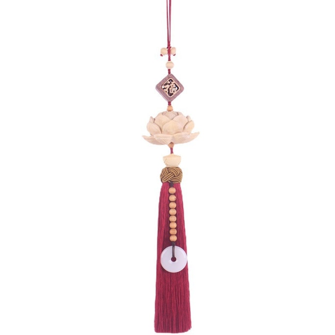 Traditional Chinese style car accessories pendant blessing character - wine red