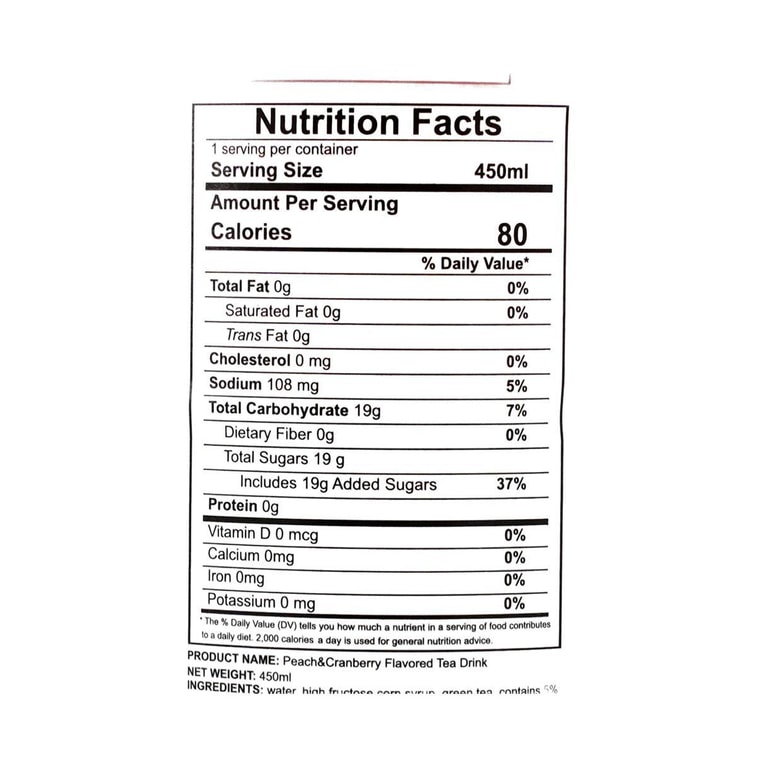 Peach Cranberry Green Tea Fruit Tea Drinks, 15.22 fl oz 11