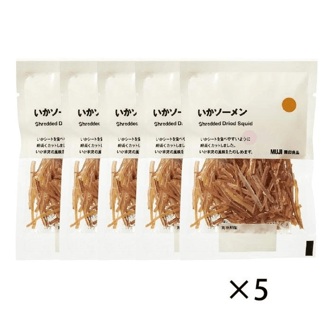 【日本直邮】 韩国 HOLIKA HOLIKA 日本 MUJI 无印良品 鱿鱼片素面 23g*5袋【超值组合】