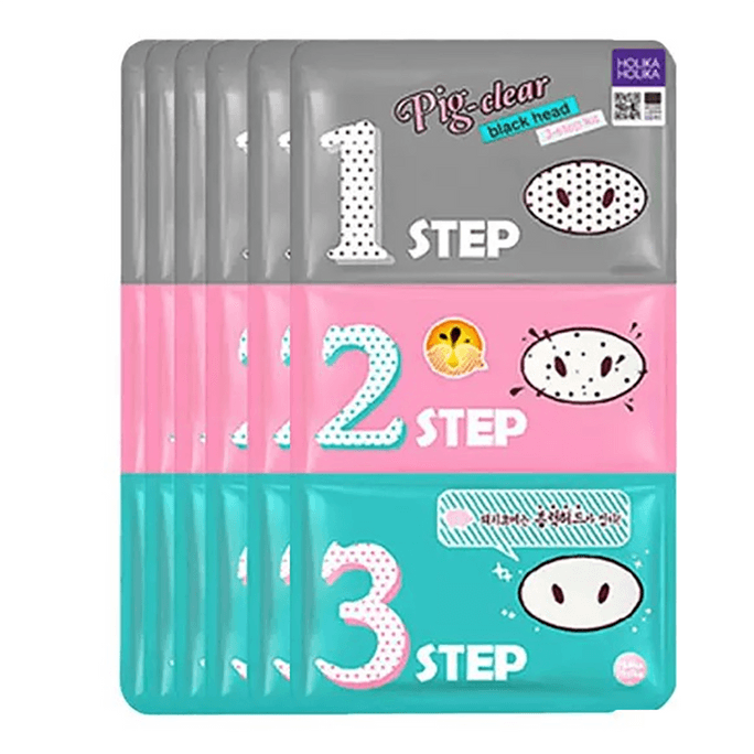 Blackhead Remover Nose Strips 6Pack - 3-Step Treatment, Unclog Pores & Reduce Blackheads